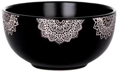 Салатник піалу KORA 540 мл чорний Limited Edition JH1343-1
