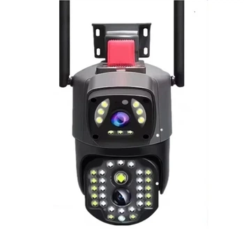 IP камера видеонаблюдения V380 V10 Wi-Fi 2 объектива 4MP+4MP с удаленным доступом, черная (V380)