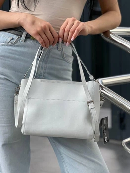 Небольшая без подкладки сумка белая 16795837 ARTiS Bags