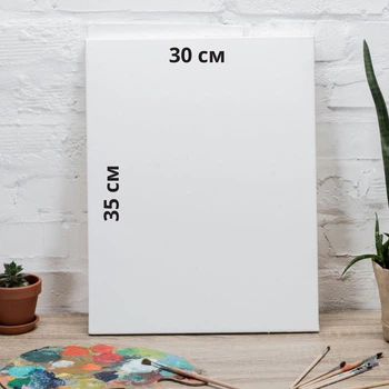 Полотно на картоне, 30*35 см, хлопок, акрил, ROSA Studio
