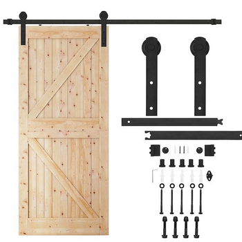 System do drzwi przesuwnych Springos 183 cm prowadnica, do 100 kg, stal HA5009 (5907719429526)