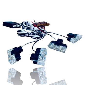 Стробоскоп под решетку 4шт 2LED LT-9202-2LED-Y с пультом 12V 9202 Лидер Leader комплект 4491
