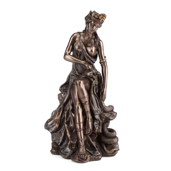 Статуэтка настольная Гигея - богиня Здоровья Veronese 14х25 см 73238 бронзовое покрытие