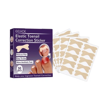 Набор для коррекции врастающих ногтей Elastic Toenail Correction Sticker 50 шт Бежевый (2104618421)