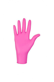 Перчатки розовые Nitrylex Collagen нитриловые неопудренные