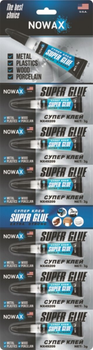 Суперклей Nowax Super Glue 3г 6шт универсальный клей для быстрого склеивания дерева кожи керамики металла (1LO-TH_11C)