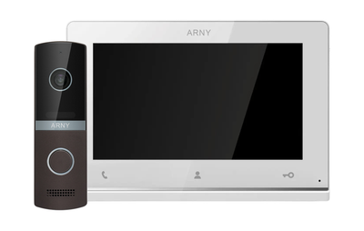 Комплект ARNY AVD-7121 (AVD-710 2Мп 7'' TFT + AVP-NG230 1Мп 120°), White + Brown