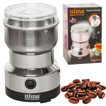 Кофемолка электрическая из нержавеющей стали 150Вт, Nima NM8300 / Электрическая мельница / Электрокофемолка