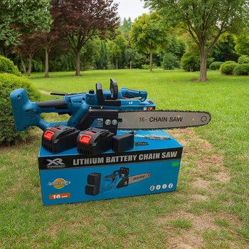 Акумуляторна ланцюгова пила Electric Saw 16" (48 см), 68V, 2 акумулятори, 2500 Вт, швидке натягування ланцюга, кейс у комплекті
