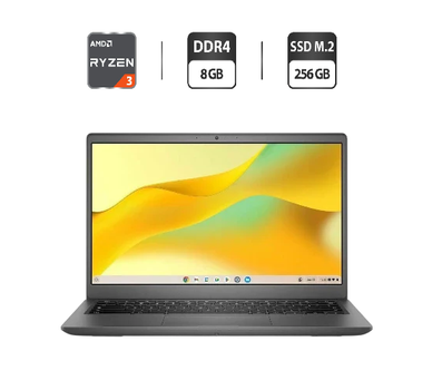 Ультрабук Dell Latitude 3445 / 14" (1920x1080) IPS / AMD Ryzen 3 7320C (4 (8) ядра по 2.4 - 4.1 GHz) / 8 GB DDR4 / 256 GB SSD / AMD Radeon 610M / WebCam / ChromeOS б/у