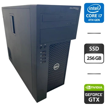 Рабочая станция Dell Precision T1700 Tower / Intel Core i7-4790 (4 (8) ядра по 3.6 - 4.0 GHz) / 16 GB DDR3 / 256 GB SSD / nVidia GeForce GTX 650 Ti, 1 GB GDDR5, 128-bit / DVD-ROM б/у