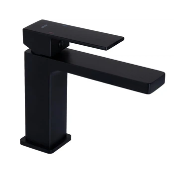 Смеситель для раковины Qtap Gemini QTGEM270BLM45674 Black Matt