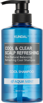 Натуральний зволожуючий освіжаючий шампунь KUNDAL COOL & CLEAR 500мл