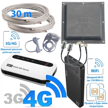 Комплект 3G/4G інтернет OLAX MF985 антена mimo + кабель 30м + перехідники + павербанк 10000 mAh