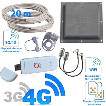 Комплект 3G/4G інтернет OLAX F90 антена mimo + кабель 20м + перехідники 2xCRC9/F