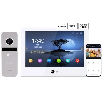 Комплект видеодомофона Neolight ALPHA Hybrid + SOLO FHD Silver