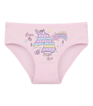 Трусы слипы для девочки с принтом Pop it - Donella - 4171PB79 - 110-116 см - Светло-розовый