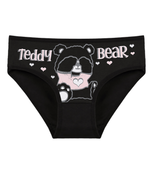 Трусы слипы для девочки с принтом Teddy BEAR - Donella - 4171PB113 - 98-104 см - Черный