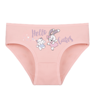 Труси сліпи для дівчинки з принтом Hello Cuties - Donella - 4171PB94 - 86-92 см - Персиковий