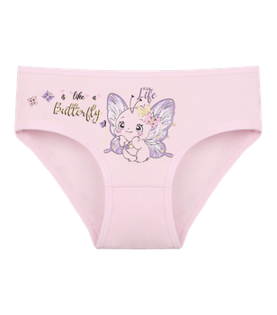 Трусы слипы для девочки с принтом ButterFly - Donella - 4171PB103 - 86-92 см - Светло-розовый
