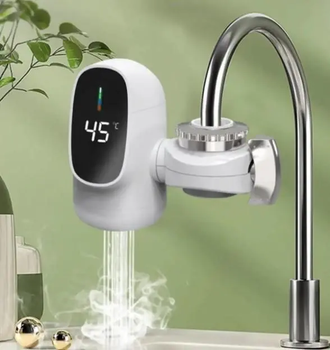 Проточный водонагреватель насадка на кран для кухни Water Heater ZSW-D03 c LCD дисплеем 3 кВт