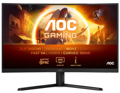 Монiтор 31.5" AOC CQ32G4VE Black