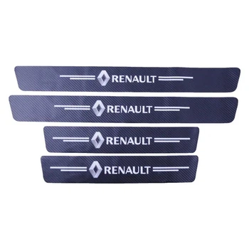Защитная плёнка на пороги с логотипом Renault карбон 4D (002-69978) помощь водителю автотовари