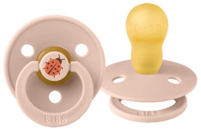 Класична латексна пустушка BIBS Colour STUDIO Ladybug Friends Blush18 міс.+, розмір 3