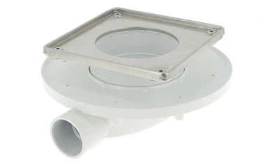 Душевой трап Nicoll 150*150 без решетки с сухим сифоном для низких плиточных полов с технологией Magnetech, SFH15I