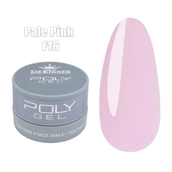 Полигель Дизайнер 30 мл Pale pink в банке для наращивания и укрепления ногтей F16