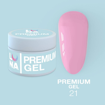 Гель LUNAMoon Premium Gel №21 на 30 мл для укрепления, выравнивания и наращивания ногтей