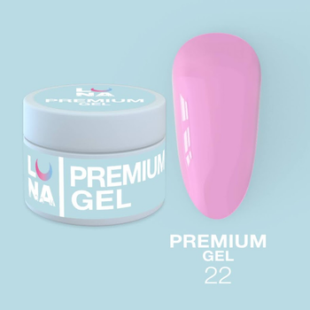 Гель LUNAMoon Premium Gel №22 на 30 мл для укрепления, выравнивания и наращивания ногтей