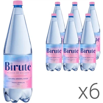 Упаковка сильногазированной минеральной воды Birutė ПЭТ 6 шт. х 1,5 л