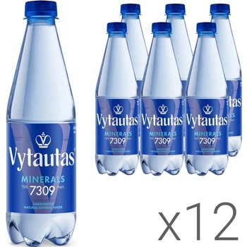 Упаковка сильногазированной минеральной воды Vytautas, 12 шт. х 0,5 л, ПЭТ