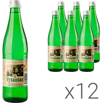 Упаковка сильногазированной минеральной воды Vytautas, 12 шт. х 0,5 л, стекло