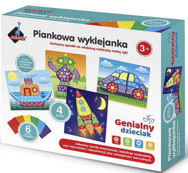 Mozaika Askato Genialny Dzieciak Piankowa wyklejanka 700 elementów (6901440102764)
