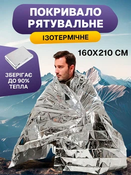 Одеяло спасательное термоодеяло Overlay двустороннее silver