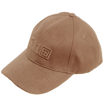 Кепка бейсболка тактична 5.11 Tactical (бавовна, поліестер, регульований розмір, Хакі) (TY-6265_Хакі)
