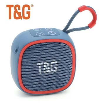 Колонка портативна T&G 659 з Bluetooth BT/USB/TF/FM 5W з ремінцем Синя