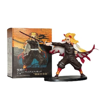 Аніме фігурка Клинок розсікаючий демонів Demon Slayer Rengoku Kyoujurou Ренгоку Кедзюро 16 см (BDD 0034)