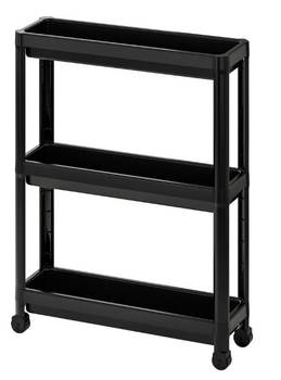 Візок IKEA VESKEN 54 x 18 x 71 см Чорний