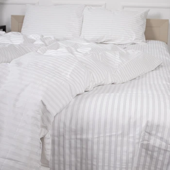 Простынь на резинке MirSon 17-0605 Stripe White 160 х 200 см (2200008053284)