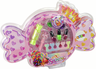 Zestaw piękności LEAN Toys do makijażu i do zdobienia paznokci w kształcie cukierka 15726 (5905679072448)