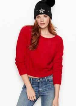 Свитер жіночий зимовий Victoria's Secret Fuzzy Sweater XS-S Червоний (387046)