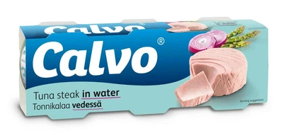 Тунец Calvo Tuna steak in water в собственном соку 3х80 г
