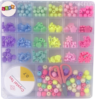 Zestaw do robienia biżuterii LEAN Toys z koralikami 6 kolorów 13455 (5905323216952)