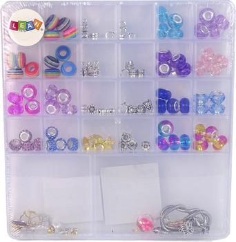 Zestaw do robienia biżuterii LEAN Toys z kolorowymi koralikami 13460 (5905323217003)