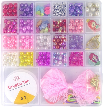Zestaw do robienia biżuterii LEAN Toys z różową kokardą 13459 (5905323216990)