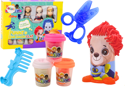 Zestaw kreatywny LEAN Toys Ciastolina Ludziki I Salon fryzjerski + Akcesoria 18145 (5905991015024)