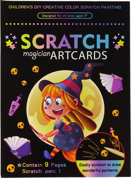 Zestaw zdrapywanka kolorowanka dla dzieci LEAN Toys Magia Czarownica 16034 (5905679075807)